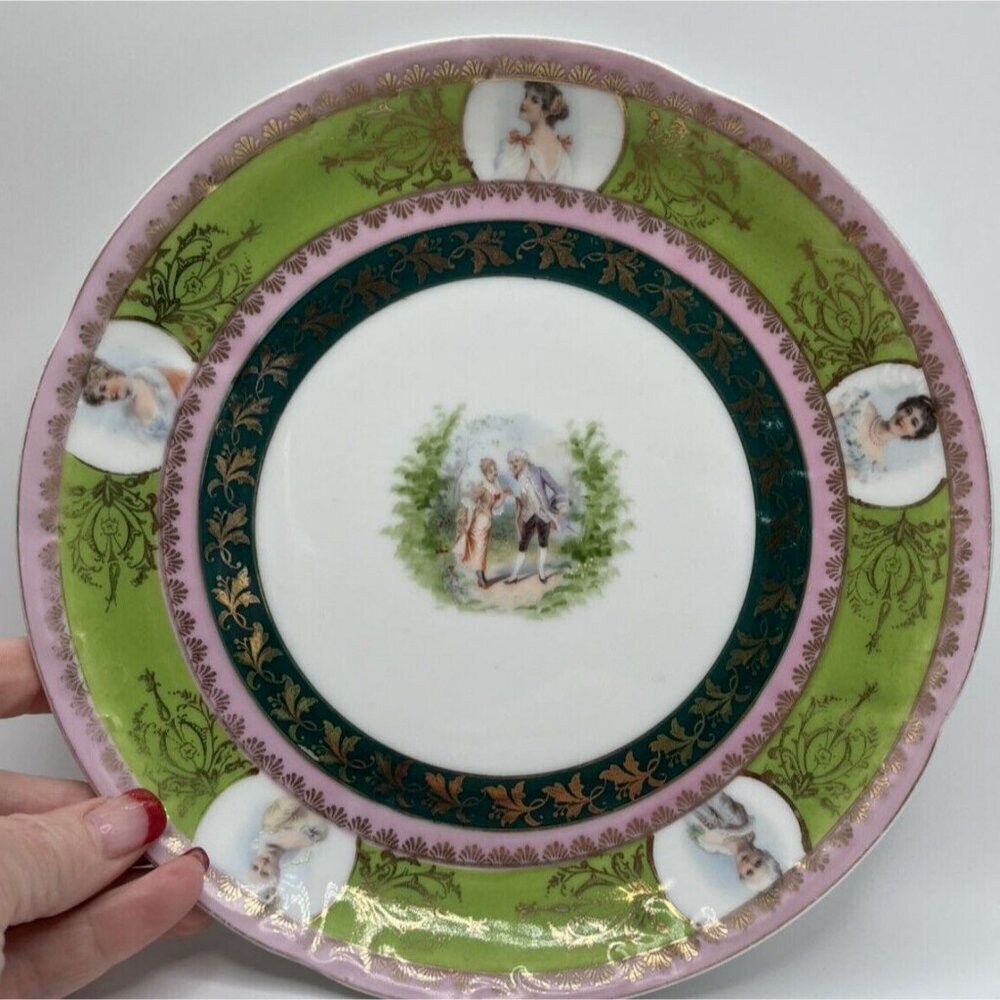 Vintage Vienna Porcelain Hand-Painted Scenic Plate Numbered 3013/716